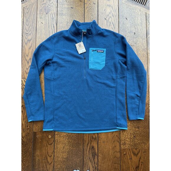 Patagonia Men's R1 Air Zip Neck Pullover Lagom Blue Size XL NWT $129 Retail